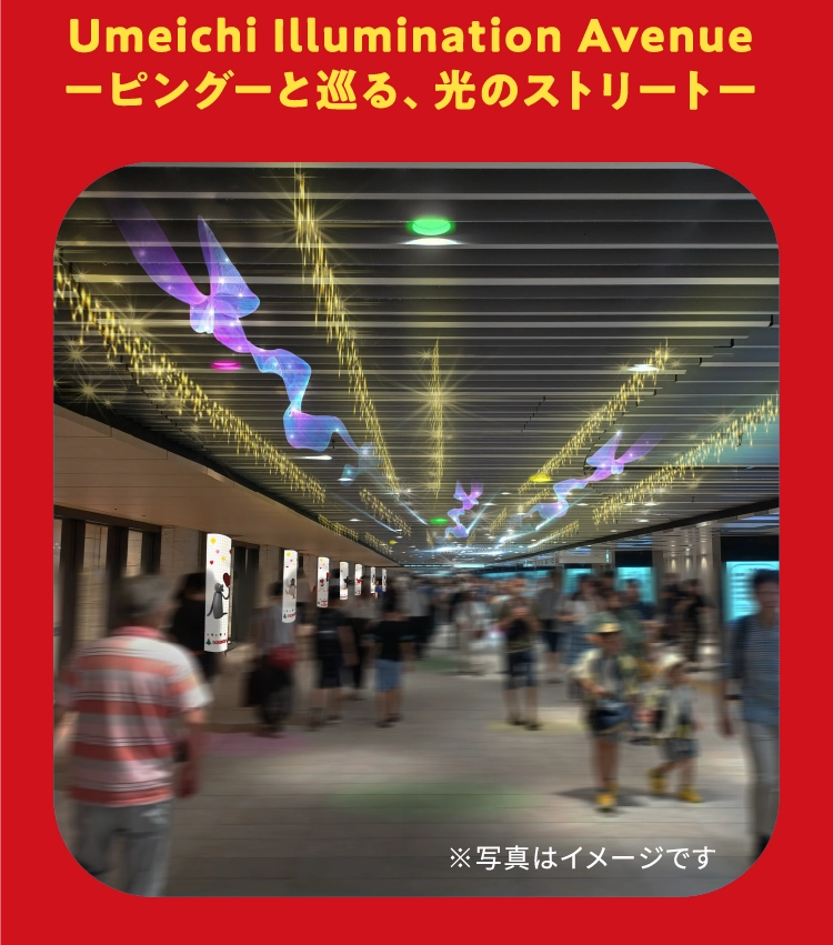 Umeichi Illumination Avenueーピングーと巡る、光のストリートー